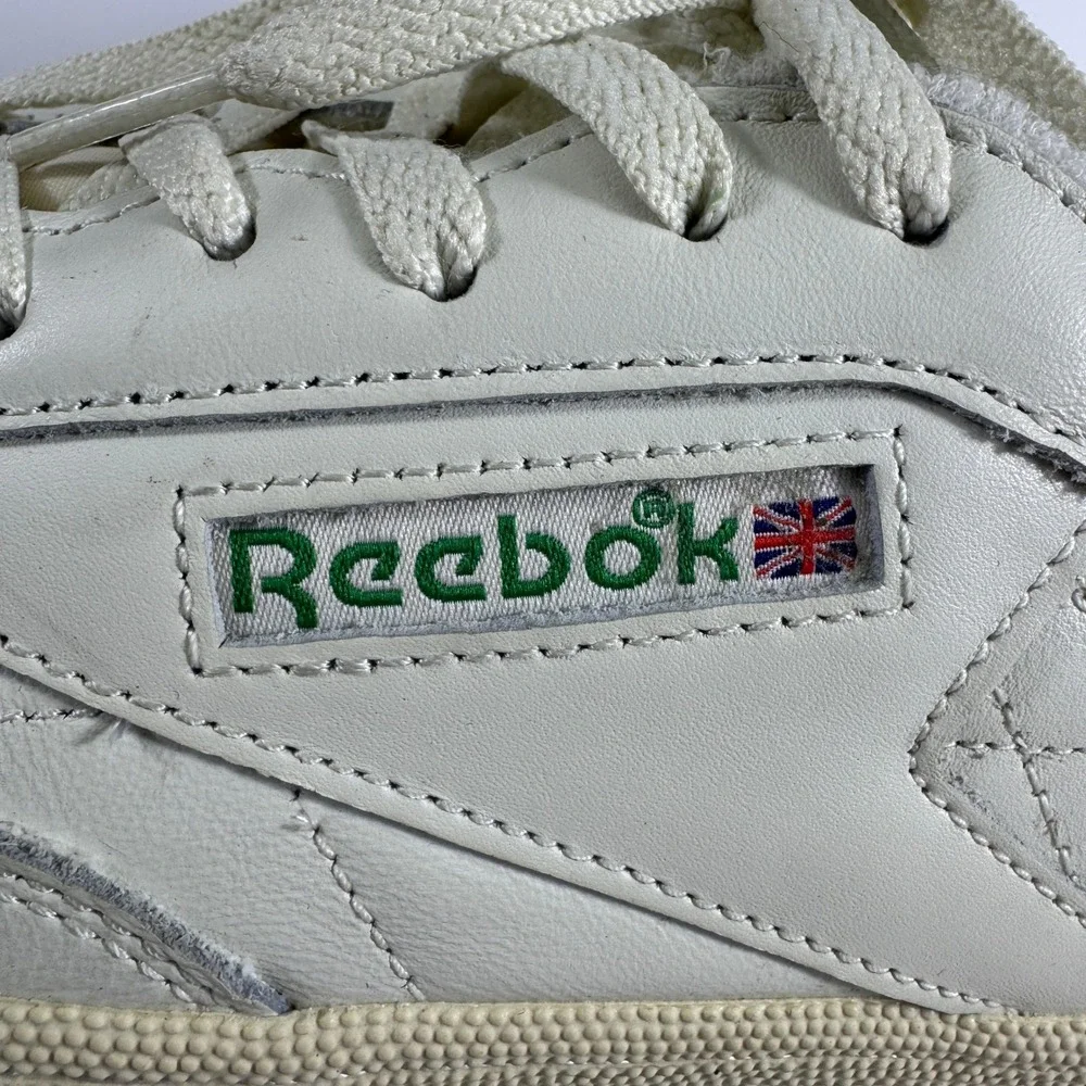 Reebok Club C 85 Vintage Leather Sneakers Womens Chalk Glen Green V69406‎